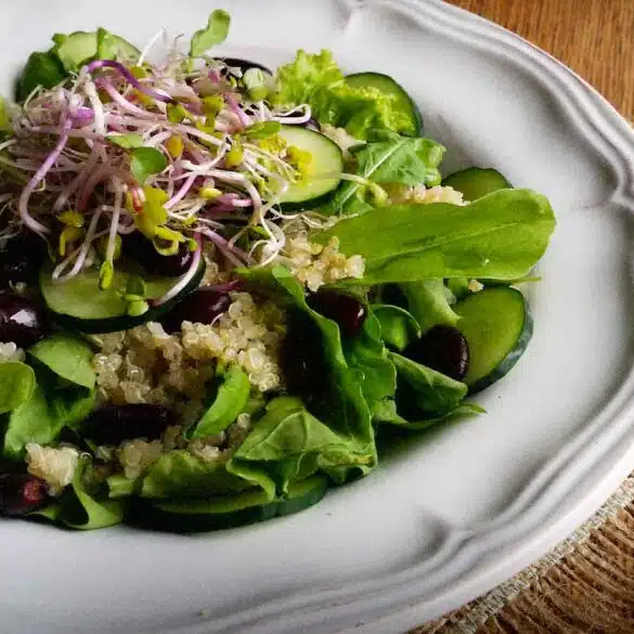 Ensalada de quinoa y porotos negros