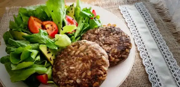 Hamburguesas de lentejas y arroz integral