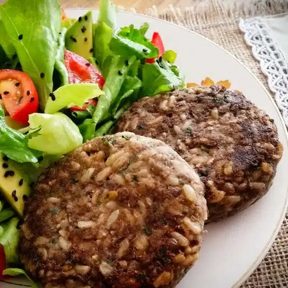 Hamburguesas de lentejas y arroz integral