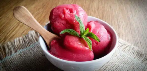 Helado de Frutilla Vegano