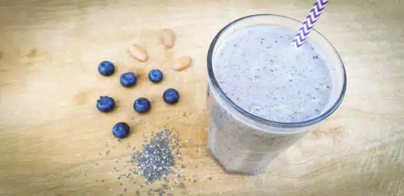 Licuado de arándanos y chia